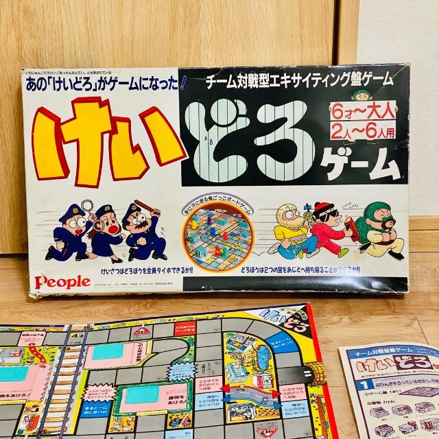 現在廃盤】けいどろゲーム パーツ全部アリ ピープル社 昭和レトロ