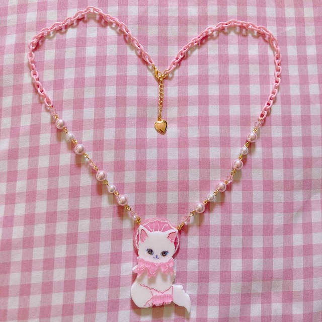 Angelic Pretty きまぐれCatネックレス ピンク