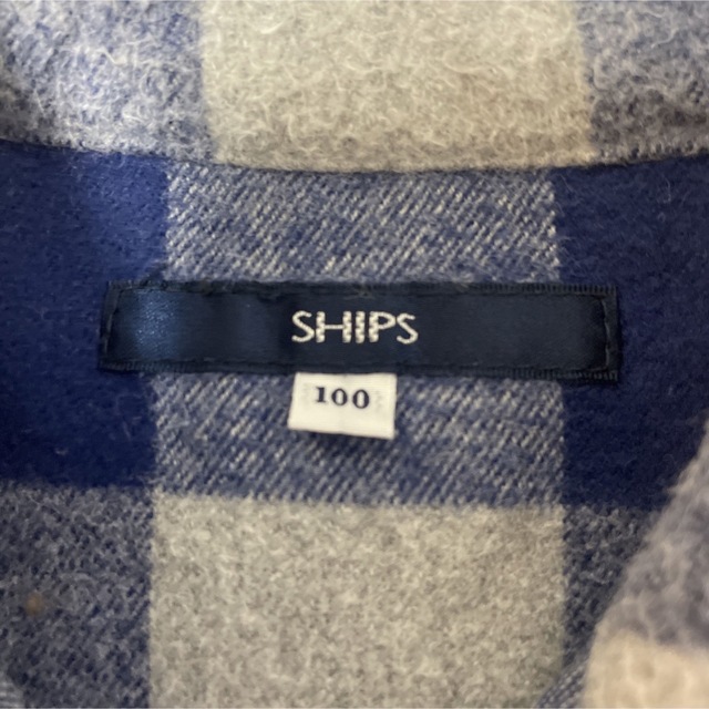 SHIPS(シップス)のSHIPS シャツ　100 青　チェック キッズ/ベビー/マタニティのキッズ服男の子用(90cm~)(ブラウス)の商品写真