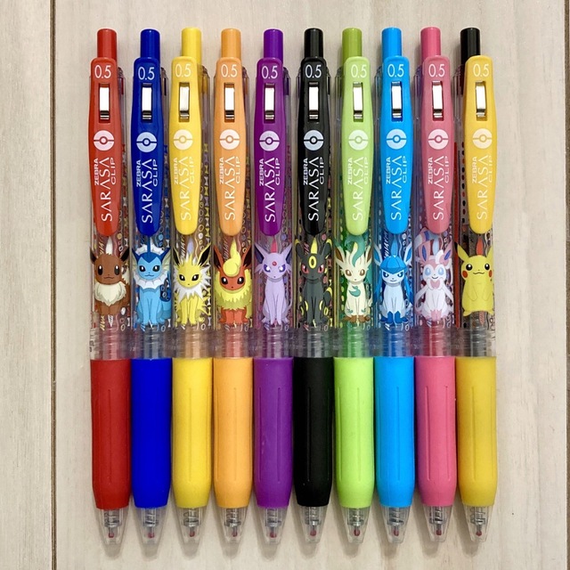 【ポケモン】サラサ（ボールペン）ブイズ全種+ピカチュウペン/マーカー
