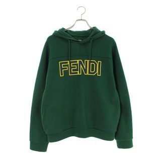 フェンディ(FENDI)のフェンディ FY0916 A4P4 ロゴプリントプルオーバーパーカー メンズ 48(パーカー)