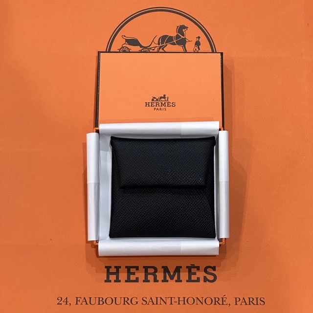 新品未使用　HERMES エルメス　バスティア　コインケース　ブラック