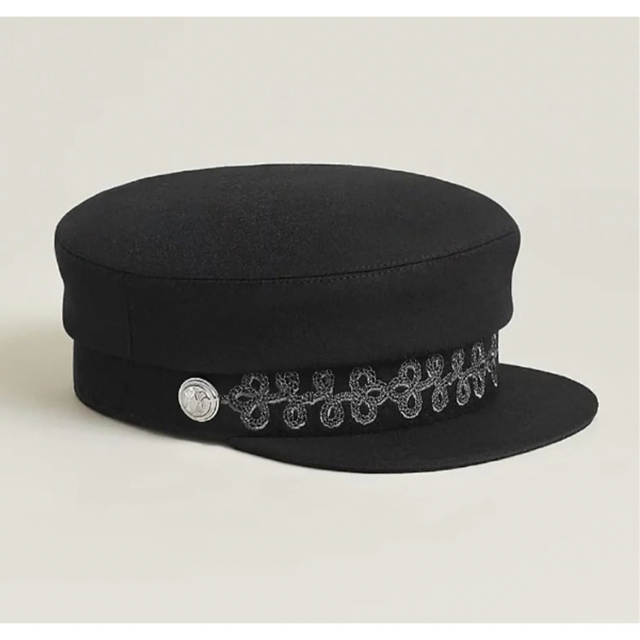 正規 エルメス 新品 未使用 帽子 カブール 58黒 シルバー金具