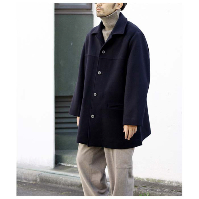 COMOLI(コモリ)の【HERILL】Blacksheep Carcoat NAVY/2 メンズのジャケット/アウター(ステンカラーコート)の商品写真