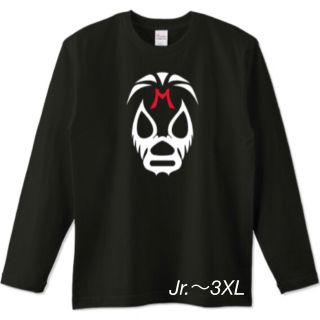 プリントスター(Printstar)のプロレス ロンT 長袖Tシャツ ミルマスカラス チャンピオン オカダカズチカ 黒(Tシャツ/カットソー(七分/長袖))