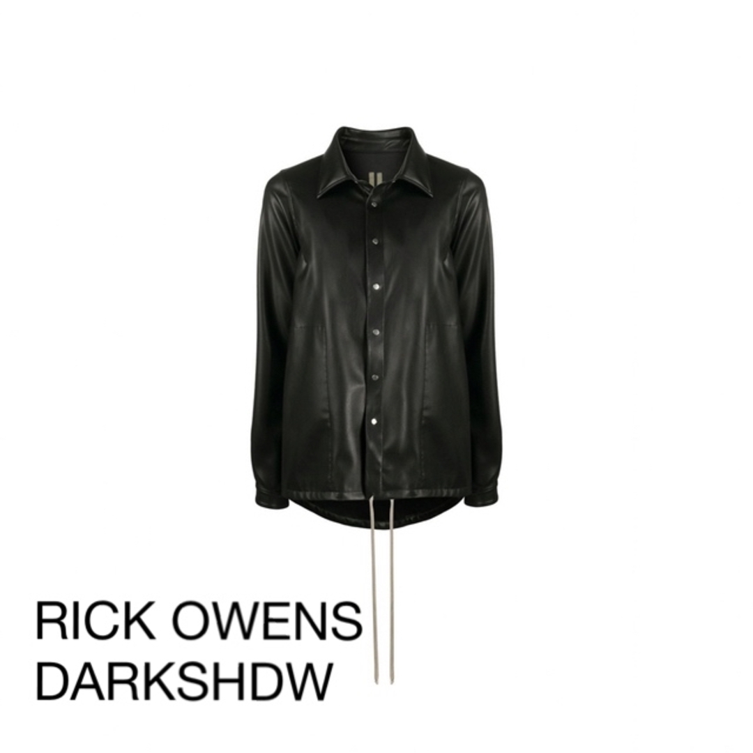Rick Owens(リックオウエンス)のRICK OWENS DARKSHDW オーバーサイズシャツジャケット メンズのジャケット/アウター(レザージャケット)の商品写真