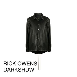 リックオウエンス(Rick Owens)のRICK OWENS DARKSHDW オーバーサイズシャツジャケット(レザージャケット)