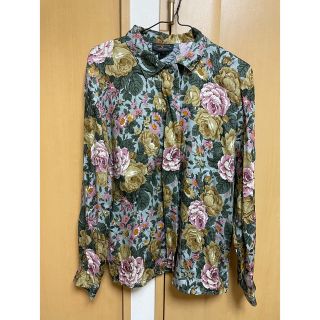 古着　柄シャツ　花柄(シャツ/ブラウス(半袖/袖なし))