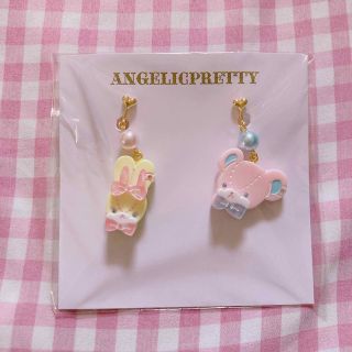 アンジェリックプリティー(Angelic Pretty)のAngelic Pretty Toyboxフレンズイヤリング イエロー×ピンク(イヤリング)