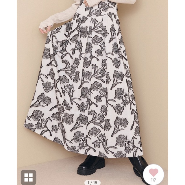 Lily Brown(リリーブラウン)のLily brown ジャガードコルセットスカート レディースのスカート(ロングスカート)の商品写真