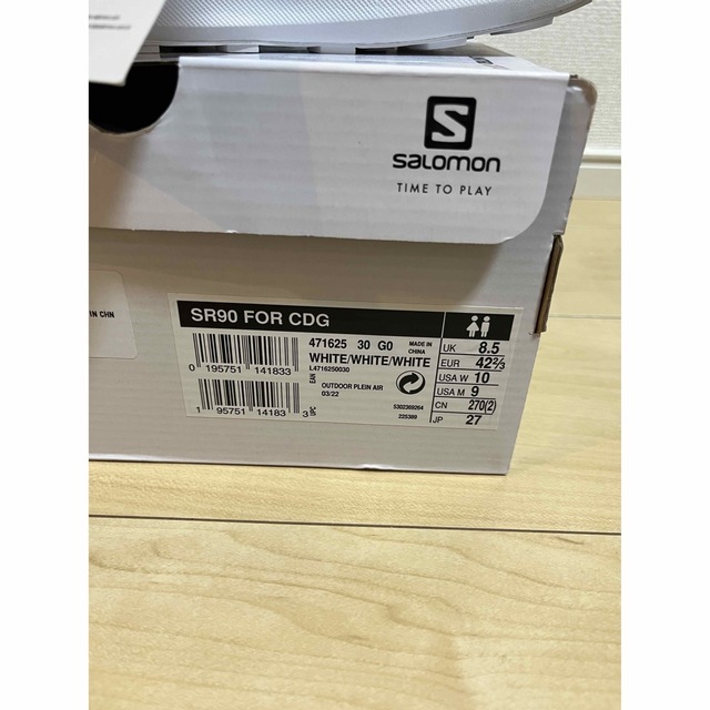 新品コムデギャルソン x サロモンSR90 SALOMON UK8.5 27.0 3