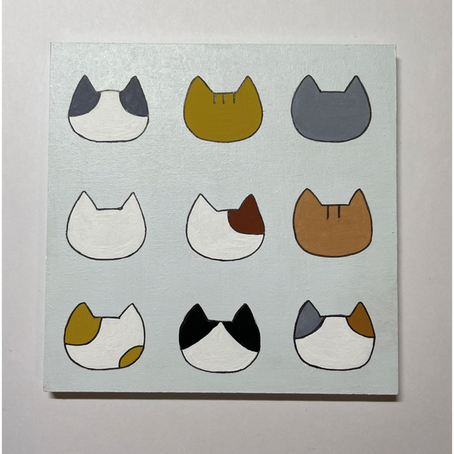 341 ネコ猫アクリル画原画アート エンタメ/ホビーの美術品/アンティーク(絵画/タペストリー)の商品写真