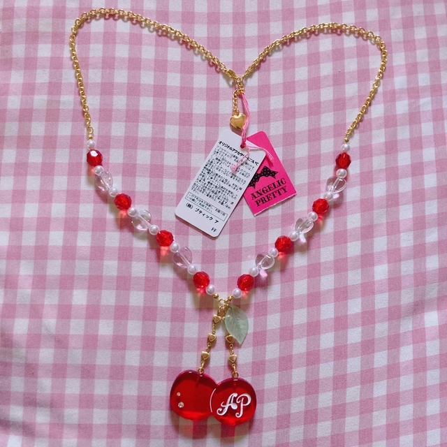 Angelic Pretty(アンジェリックプリティー)のAngelic Pretty Twin Cherryネックレス レディースのアクセサリー(ネックレス)の商品写真