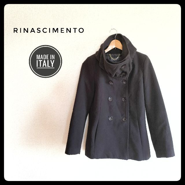 【RINASCIMENTO】イタリア製 リナシメント コート 黒 | フリマアプリ ラクマ