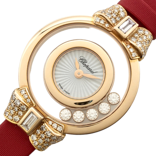 ショパール(Chopard)のショパール Chopard ハッピーダイヤモンド 209425-5001 ピンクゴールド K18PG クオーツ レディース 腕時計(腕時計)