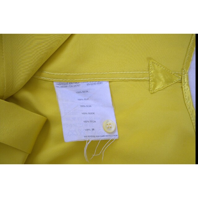 prada yellow silk shirt シルクシャツ mbc.com.ge