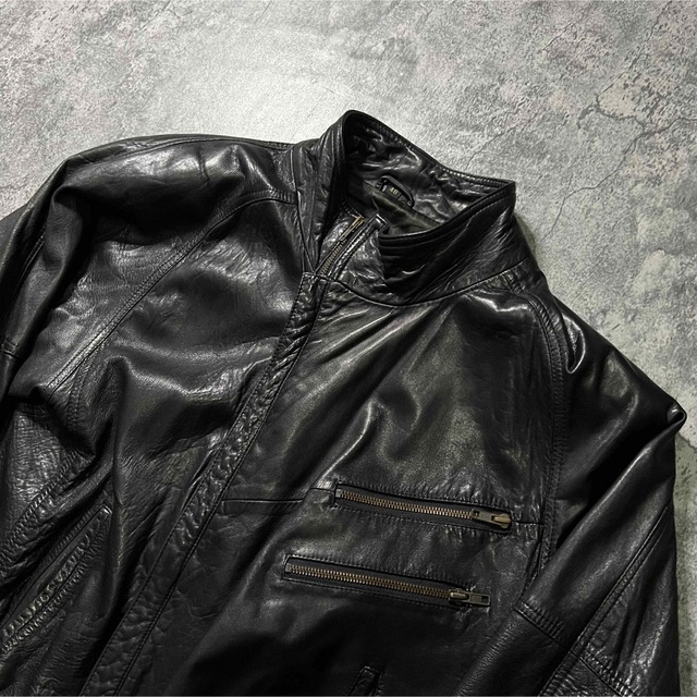 ECHT LEDER】希少 年代物 レザージャケット アメカジ 90s 革の ECHT LEDER】希少 年代物 レザージャケット アメカジ 90s 革の