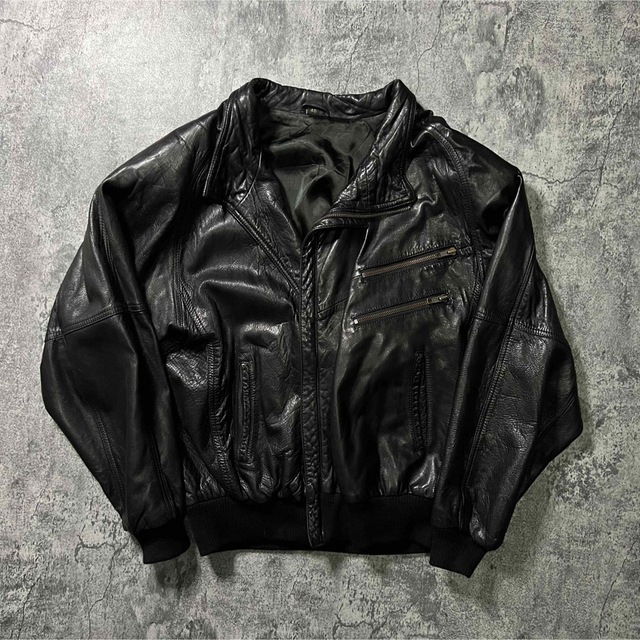 ECHT LEDER】希少 年代物 レザージャケット アメカジ 90s 革の ECHT LEDER】希少 年代物 レザージャケット アメカジ 90s 革の