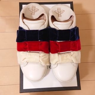 グッチ(Gucci)の【値下げ】グッチ  レザースリッポンスニーカー(スニーカー)