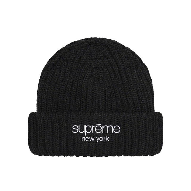 Supreme(シュプリーム)の【 Black 】Supreme Ribbed Beanie  メンズの帽子(ニット帽/ビーニー)の商品写真