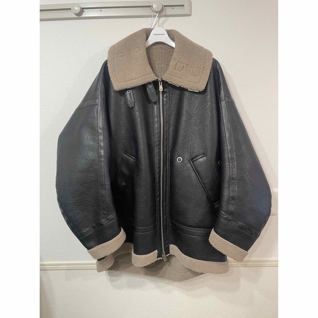 ソロイスト  faux mouton flight jacket サイズ44