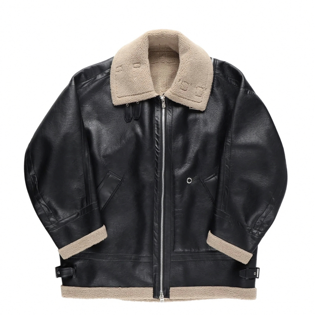 ソロイスト  faux mouton flight jacket サイズ44