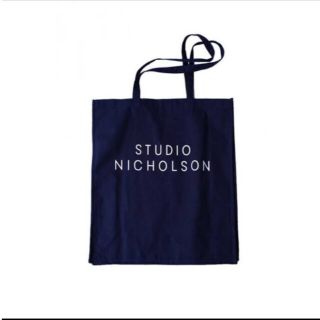 スタジオニコルソン(STUDIO NICHOLSON)のSTUDIO NICHOLSON コットンキャンバス ロゴ トートバッグ(トートバッグ)