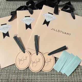 ジルスチュアート(JILLSTUART)の　ジルスチュアート　ショッパー　タグ　シール各3枚セット　紙袋　ピンク　新品(ショップ袋)