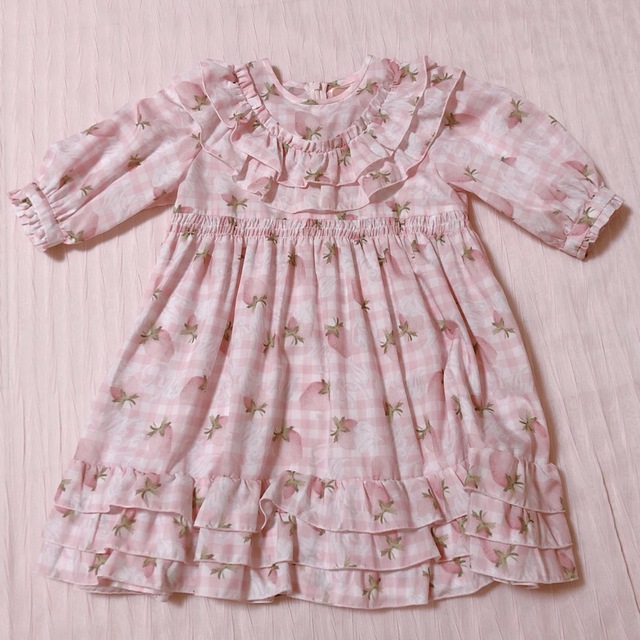 syrup.(シロップ)のローズマリーソワール キッズ ワンピース 120 キッズ/ベビー/マタニティのキッズ服女の子用(90cm~)(ワンピース)の商品写真