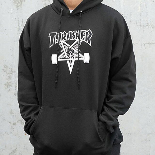 THRASHER(スラッシャー)の【 Black M 】THRASHER SKATEGOAT スラッシャーパーカー メンズのトップス(パーカー)の商品写真