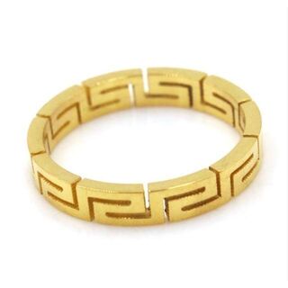 グレカ デザイン リング 指輪 ゴールド 12号 ユニセックス 新品(リング(指輪))