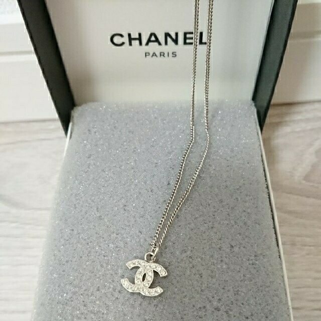 新品未使用 CHANEL シャネル 定番 CCマーク ラインストーン ネックレス