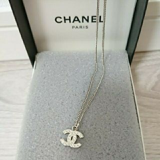 シャネル(CHANEL)のシャネル ネックレス ラインストーン ココマーク(ネックレス)