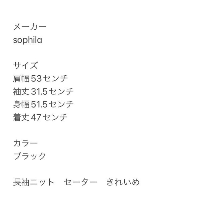 sophila(ソフィラ)のsophilaソフィラ 長袖ニット セーター きれいめ オフィス レディースのトップス(ニット/セーター)の商品写真