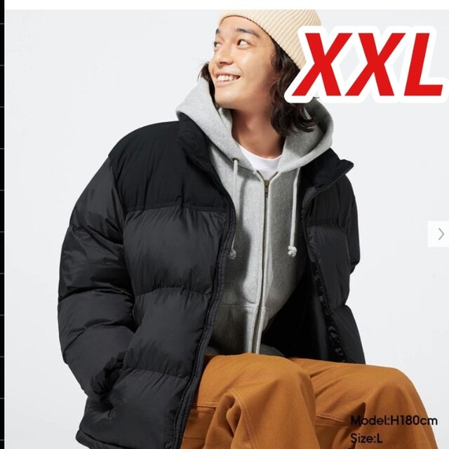 GU(ジーユー)のXXL ブラック　ヒートパデッドスタンドカラーブルゾン　ユニクロ　ZARAH&M メンズのジャケット/アウター(ダウンジャケット)の商品写真