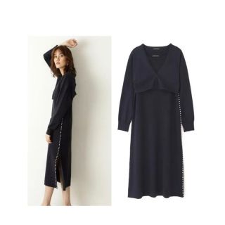 ジルスチュアート(JILLSTUART)のjillstuart ニットパールワンピース(ロングワンピース/マキシワンピース)