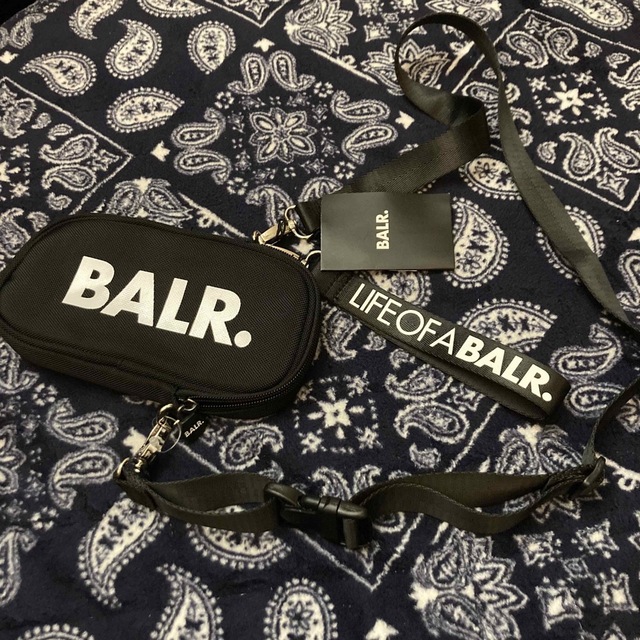 新品レア BALR. ボーラー ショルダーバッグ サコッシュ 黒白 ボディバッグ