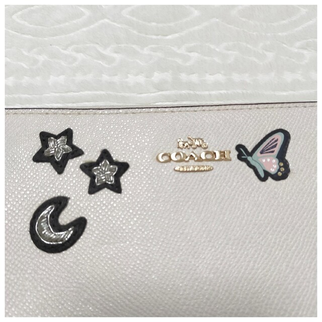 COACH(コーチ)のコーチ COACH 長財布 クロスグレイン レザー アップリケ ジップラウンド レディースのファッション小物(財布)の商品写真