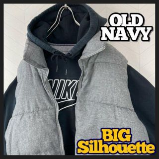 オールドネイビー(Old Navy)の美品 オールドネイビー 中綿 ベスト 裏フリース オーバーサイズ USA古着(ダウンベスト)