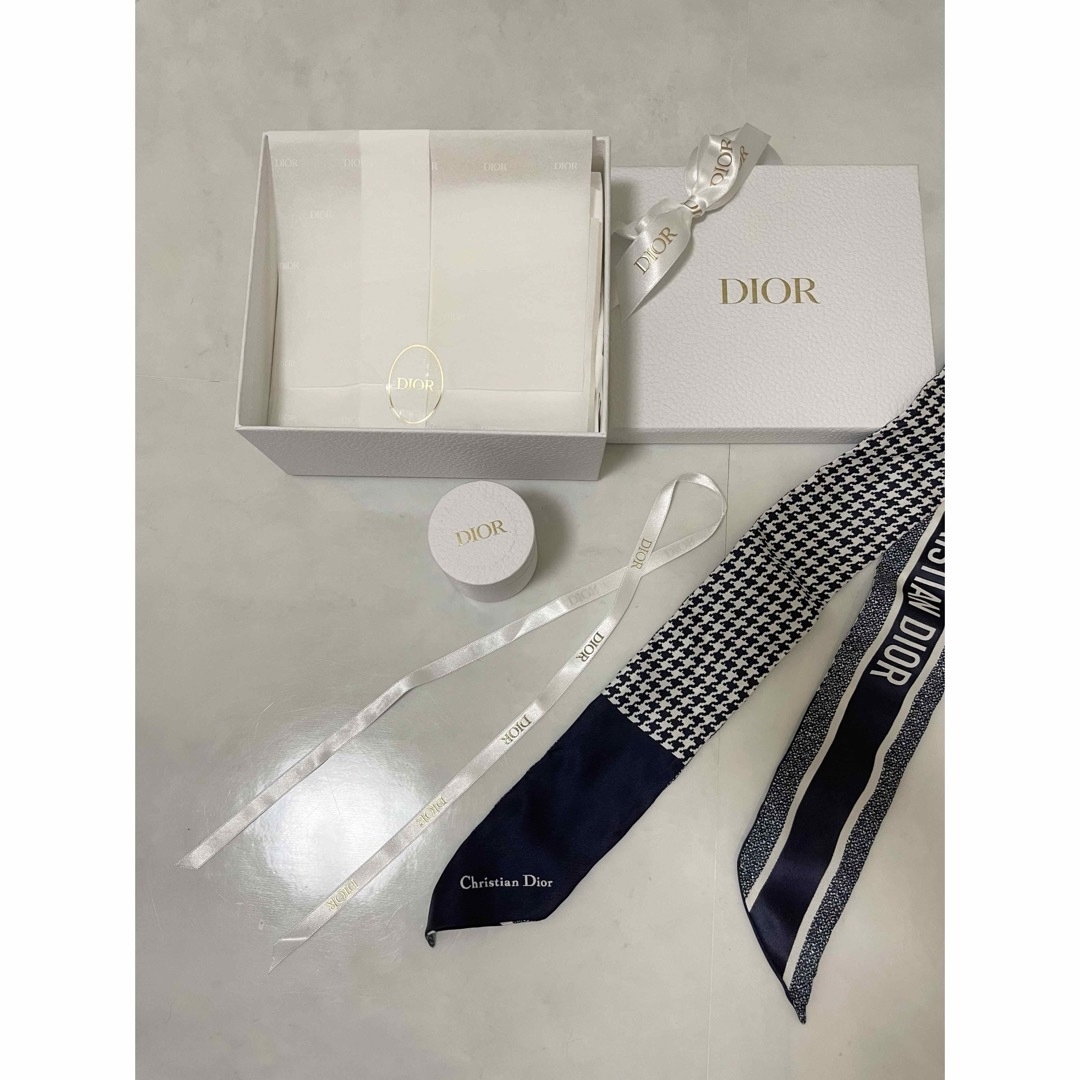 Christian Dior(クリスチャンディオール)のDior ミッツァ　ネイビー　非売品 レディースのファッション小物(バンダナ/スカーフ)の商品写真