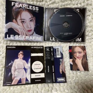 LE SSERAFIM - LE SSERAFIM FEARLESS サクラ トレカ ステッカー付CDの