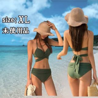 【未使用品】レディース 水着 ホルターネック ビキニ  セクシー XL(水着)