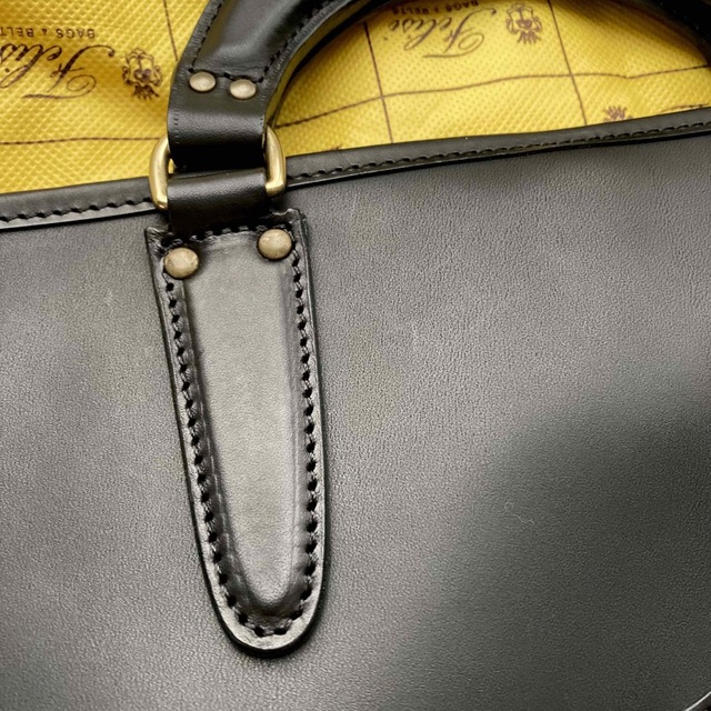 未使用 Felisi 定価約10万 オールレザー ビジネスバッグ ブラック