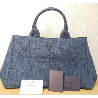 プラダ(PRADA)の【美品】PRADA  デニム　カナパ Mサイズ(ショルダーバッグ)