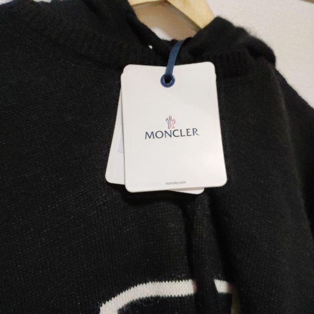 新品正規品 MONCLER モンクレール ニットパーカー ＸＬ ブラック