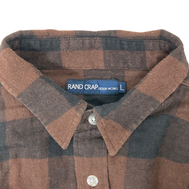 RAND CRAP 長袖 チェック シャツ ブラウン 茶色 メンズのトップス(シャツ)の商品写真
