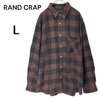 RAND CRAP 長袖 チェック シャツ ブラウン 茶色(シャツ)