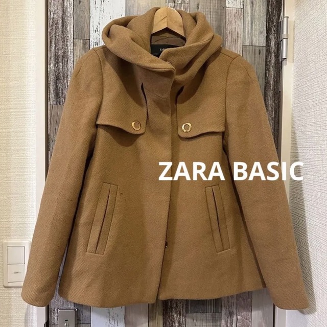 ZARA(ザラ)の美品❣ZARA BASICコート❣MからL相当❣ベージュ レディースのジャケット/アウター(その他)の商品写真