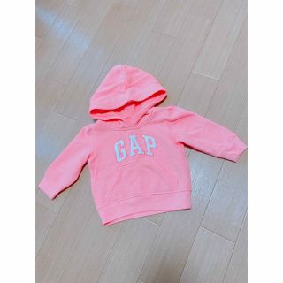 ベビーギャップ(babyGAP)のbaby GAP ピンク パーカー ロゴ スウェット(トレーナー)