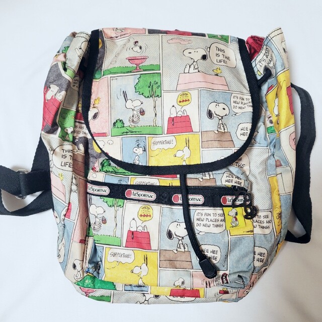 レスポートサック LeSportsac × PEANUTS スヌーピー リュックカラーブラック